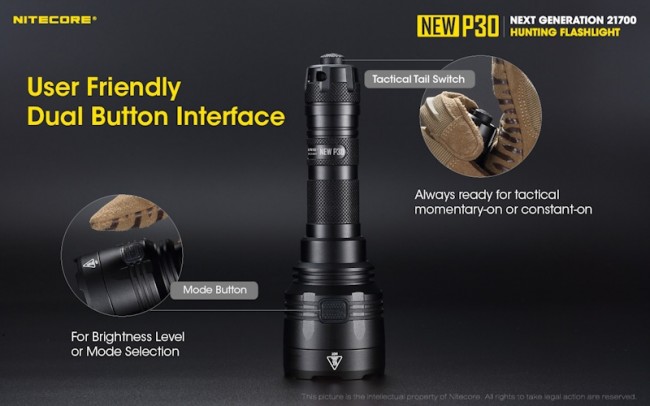 Nitecore P30 Versiune 2020, Lanternă Reîncărcabilă USB-C, 1000 Lumeni, 618 Metri - imagine 8
